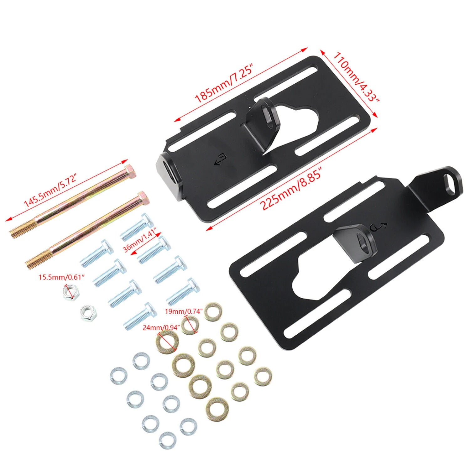 LS Engine Motor Mount Adapter Plate Swap Bracket Small Block LS Conversion Adjustable for LS1 88-98 LS2 LS6 LSX LQ4 LQ9