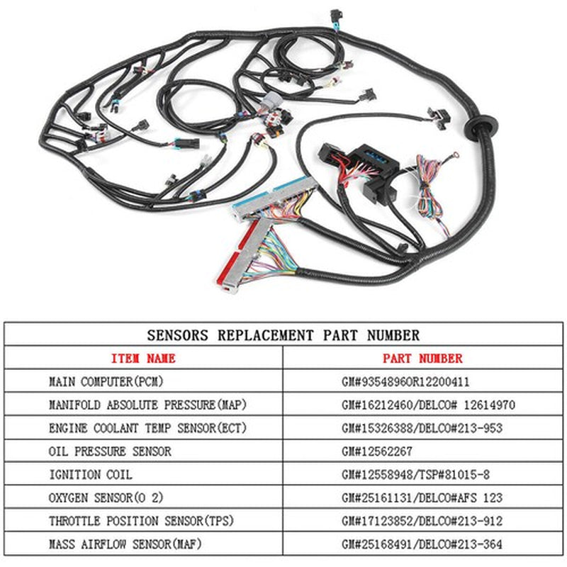 For LS SWAPS DBC 4.8 5.3 6.0 1999-2006 LS1-4L60E Wiring Harness Stand Alone New
