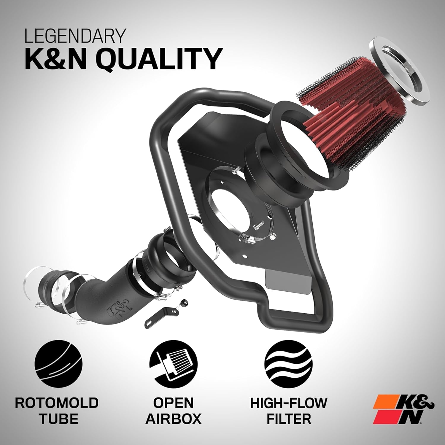 Cold Air Intake System: High-Flow Air Filter, Increase Performance & Towing: Compatible with 2007-2010 Chervlot/Gmc: Silverado 2500 & 3500, Sierra 2500 & 3500, 57-3066