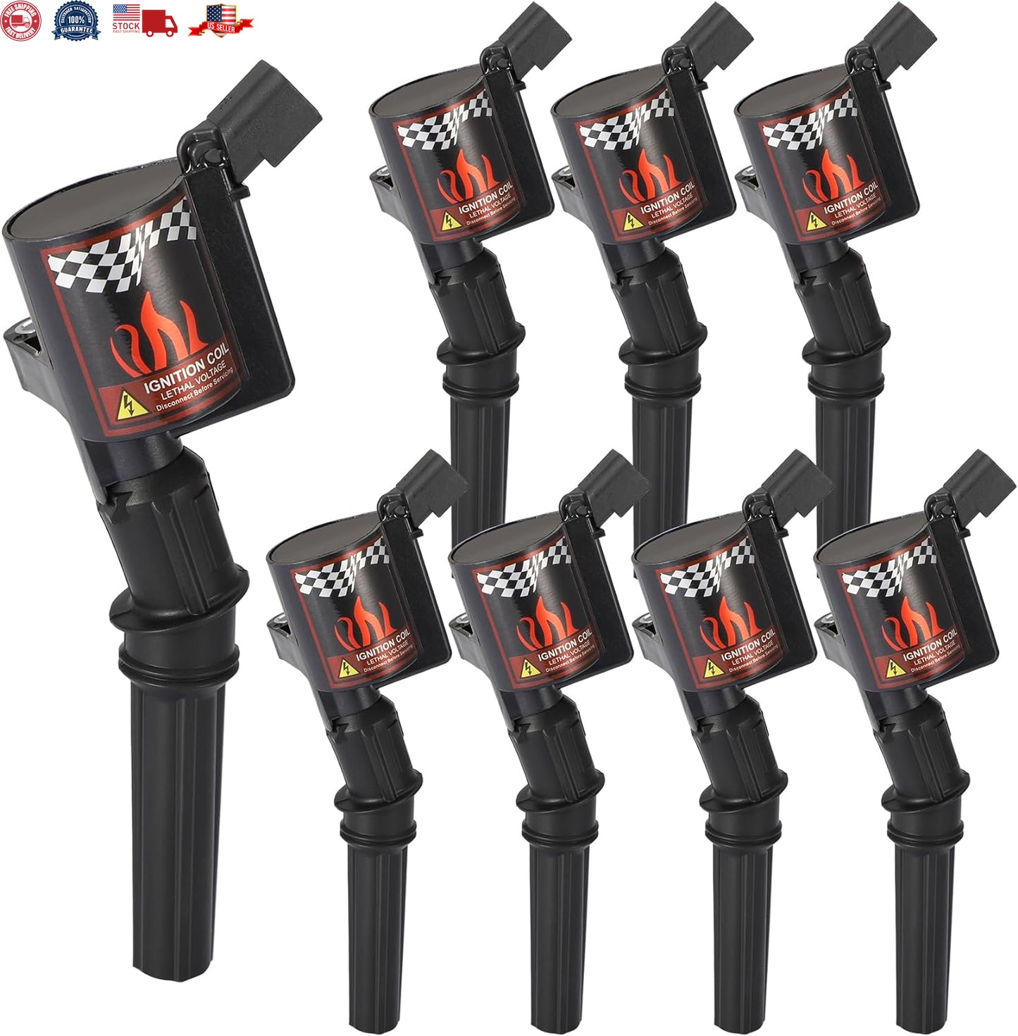 High Performance Coil Pack for F150 F250 F350 5.4L 4.6L V8 DG508, Ignition Co