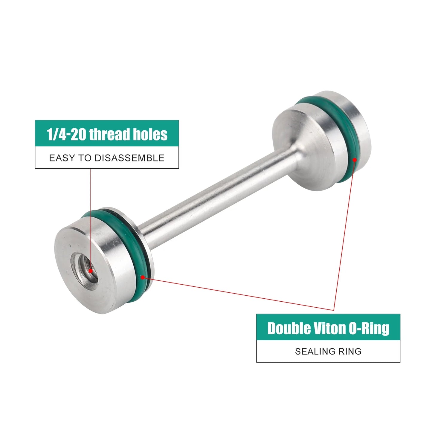 LS Engine Billet Aluminum Oil Diverter Barbell Galley Plug Compatible with GM Gen III & IV LS Engines W/Double O Rings Fits Select: 1999-2021 CHEVROLET SILVERADO, 2010-2018 GMC SIERRA