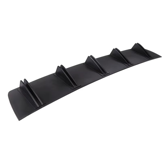 Universal Car Rear Bumper Lip ABS Double Wing Rear Shark Chassis Fin Style Curved Bumper Lip Diffuser Anti-Collision 2 in 1