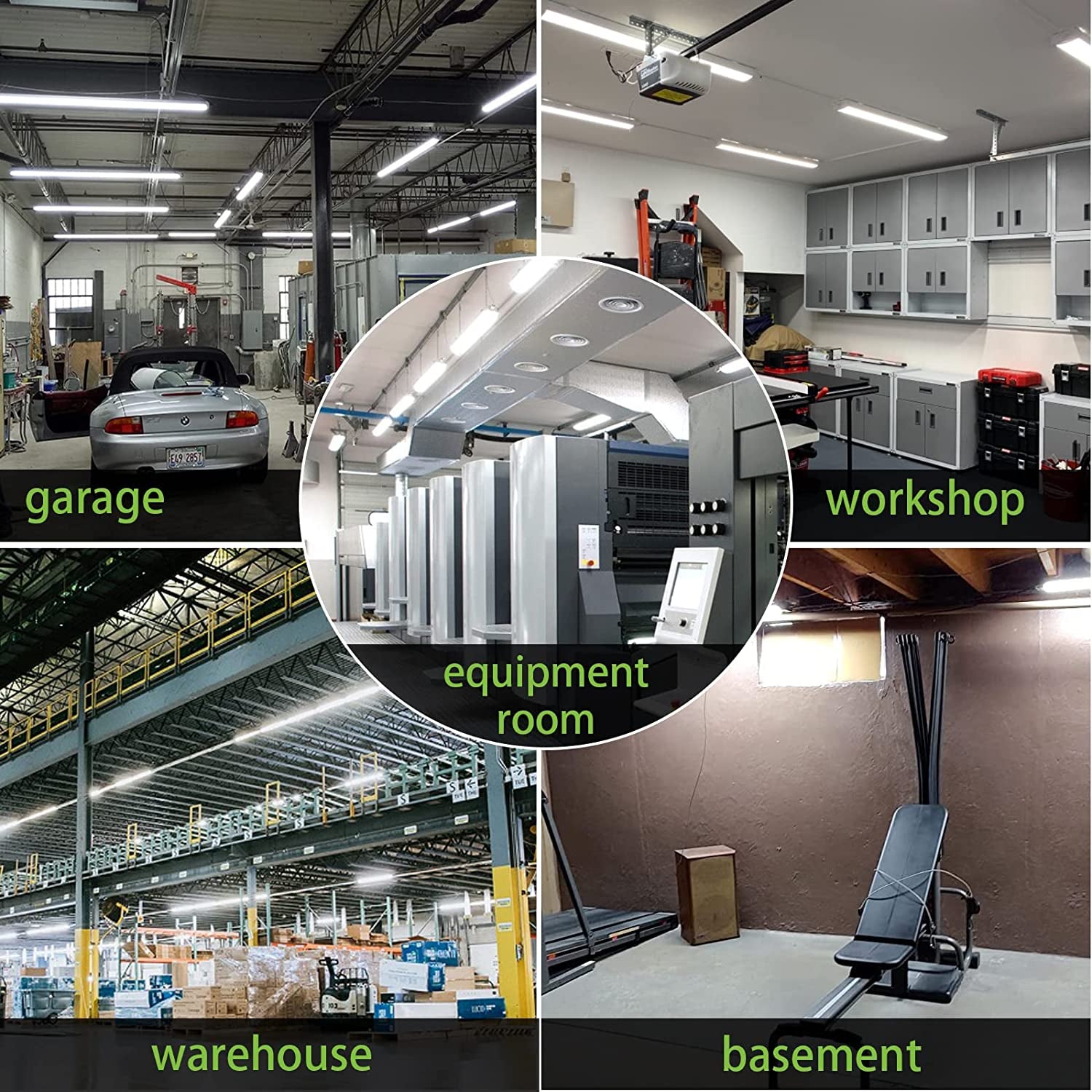 4FT 120W LED Shop Light Linkable, 13000Lm(400W Equivalent), 5000K Utility Shop L