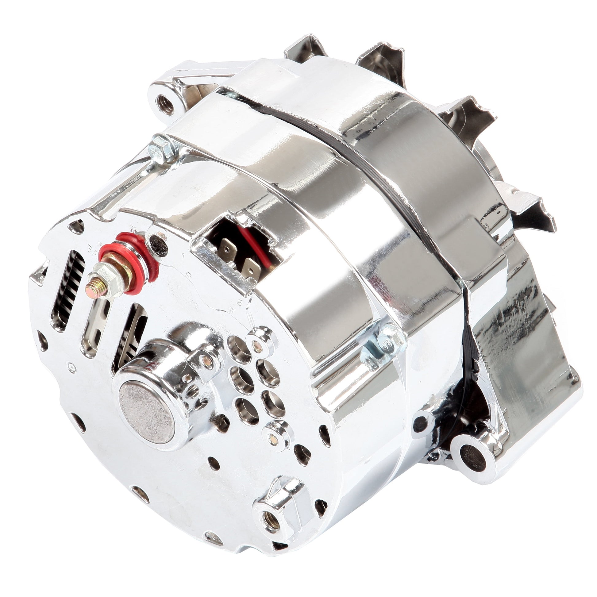 Automotive Alternator Compatible for 120Amp Chrome 1 Wire Self Exciting Street Rod GM 305 350 BBC SBC