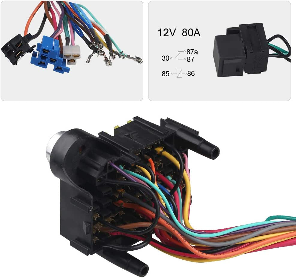 WMPHE 21 Circuit Wiring Harness Long Wires Painless Wiring Harness Kit 18 Fuses