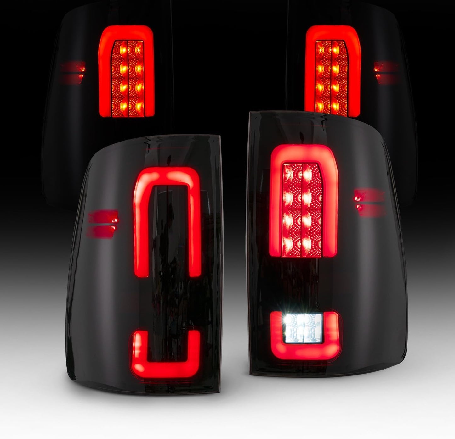 LED Tail Lights Assembly for 2009-2018 Dodge Ram 1500 | 2010-2018 Dodge Ram 2500/3500 Black Smoked Taillights Brake Rear Lamps Accessories,Left + Right