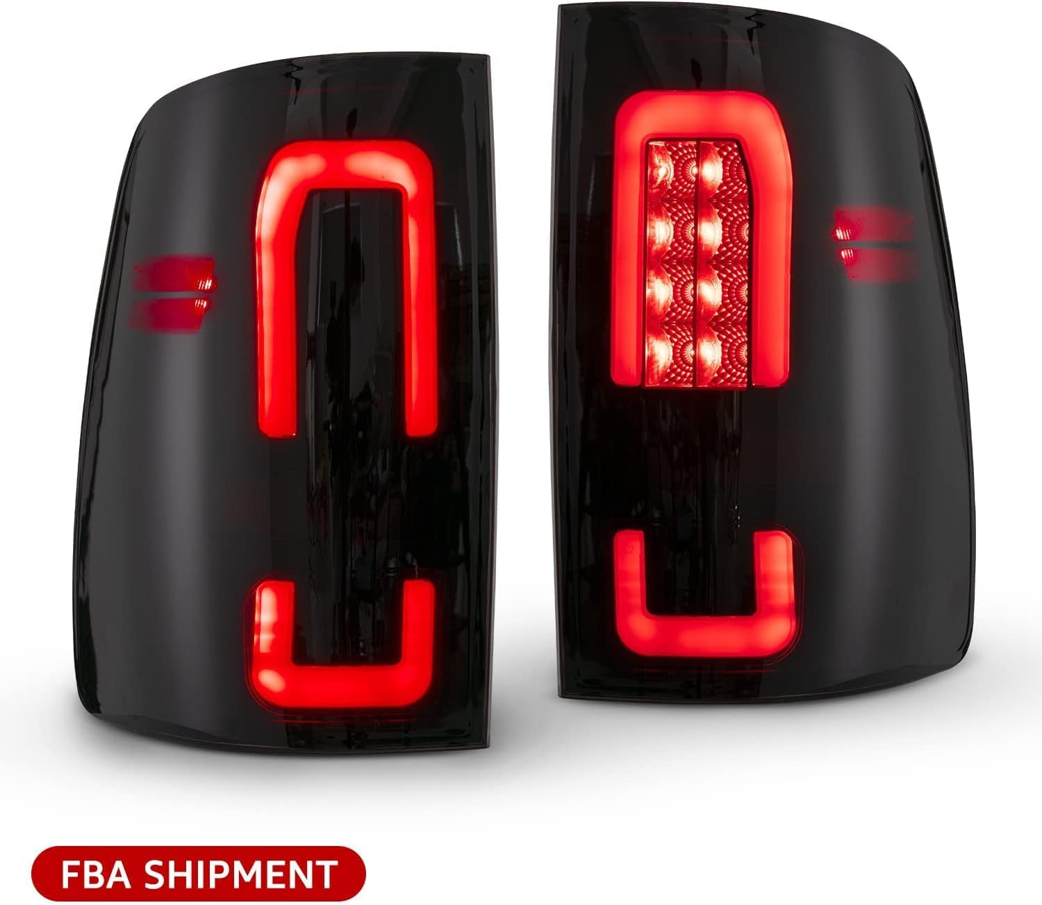 LED Tail Lights Assembly for 2009-2018 Dodge Ram 1500 | 2010-2018 Dodge Ram 2500/3500 Black Smoked Taillights Brake Rear Lamps Accessories,Left + Right