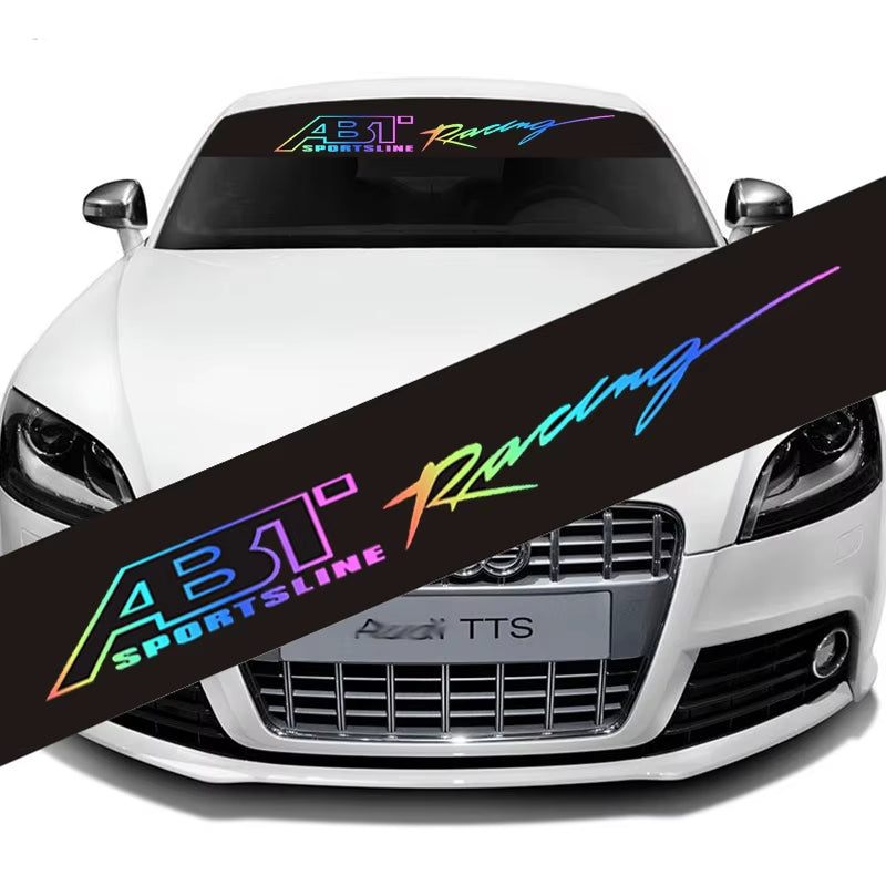 New Styling Car Stickers Racing Car Front Windshield Stickers Laser Color Car Accessories Car Windshield Stickers 130Cmx21Cm