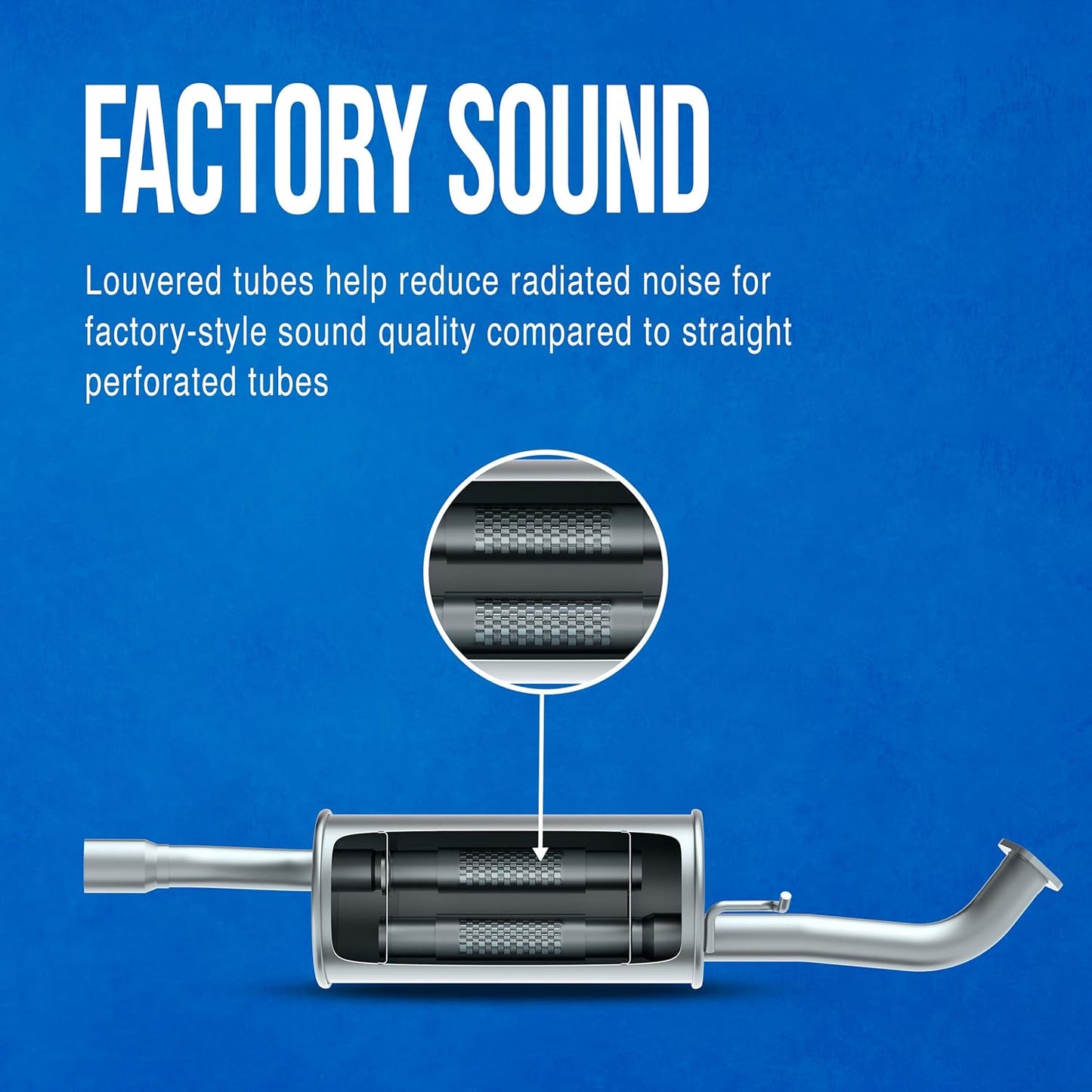 Soundfx Universal 17817 Universal Exhaust Muffler 1.875" Inlet (ID) 1.75" Outlet (ID) for Pontiac Grand Am