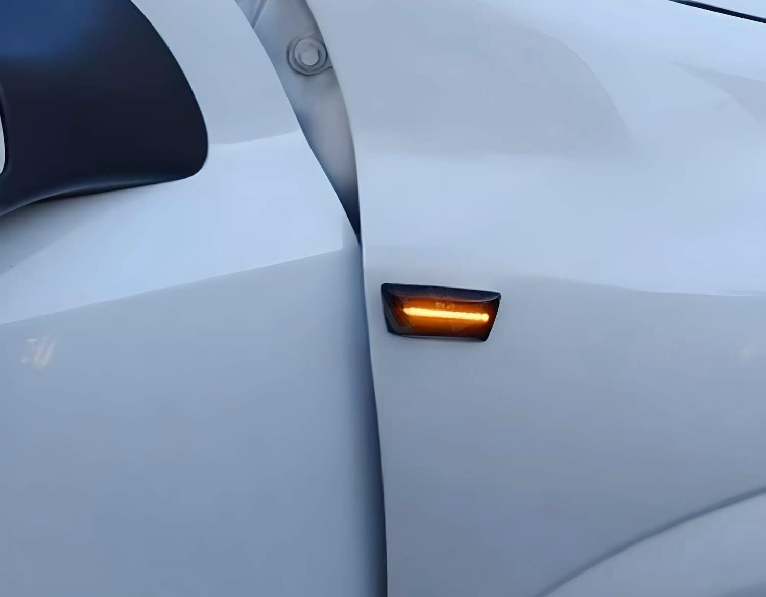 Smoked Lens Dynamic Sequential Blink/Flow Amber Full LED Front Side Marker Light Kit Compatible with 2013-2019 Buick/Opel Cascada, Replace OEM Fender Sidemarker Lamps