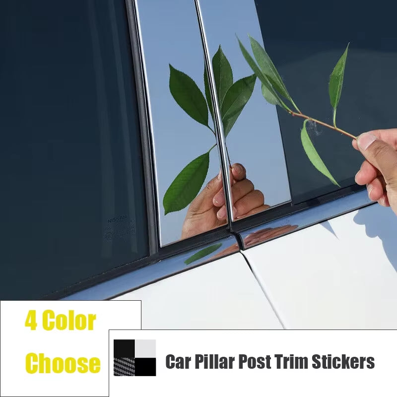 6Pcs for Dodge Dart / Fiat Viaggio 2013-2016 Car Pillar Posts Decor Stickers Accessories Door Window BC Column Exterior Trims
