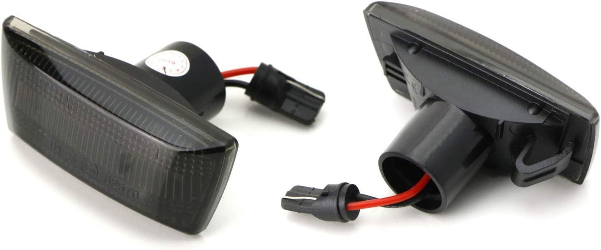 Smoked Lens Dynamic Sequential Blink/Flow Amber Full LED Front Side Marker Light Kit Compatible with 2013-2019 Buick/Opel Cascada, Replace OEM Fender Sidemarker Lamps