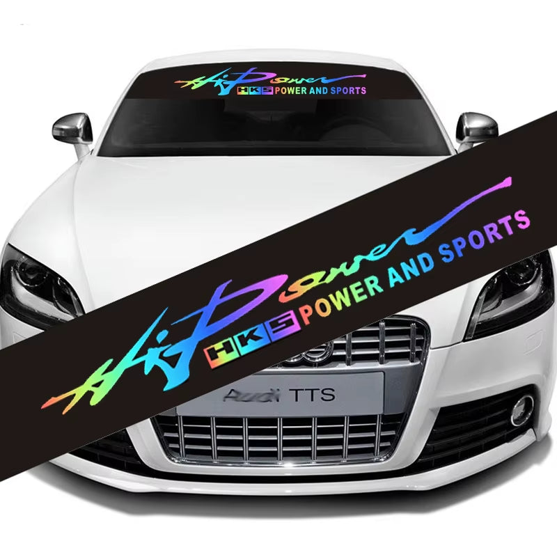 New Styling Car Stickers Racing Car Front Windshield Stickers Laser Color Car Accessories Car Windshield Stickers 130Cmx21Cm