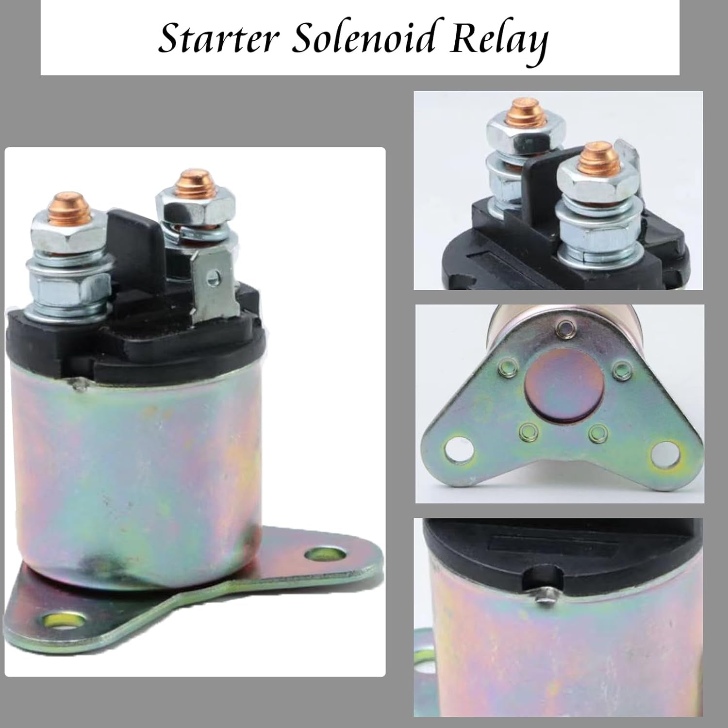 Motor Solenoid Starter Relay Compatible with Honda GX390 GX340 Compatible with Champion 5000 6000 7500 8000W Generator Motor Solenoid Starter 11HP 13HP 396Cc 420Cc Solenoid Starter Relay