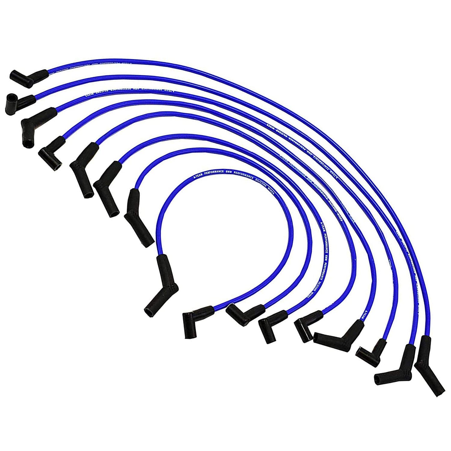 - Silicone Spark Plug Wires Set - Compatible with SBF Small Block Ford Valve Cover Wires 221 255 260 289 302 351W BOSS 302 Fits HEI Distributor Caps Blue 8.0Mm