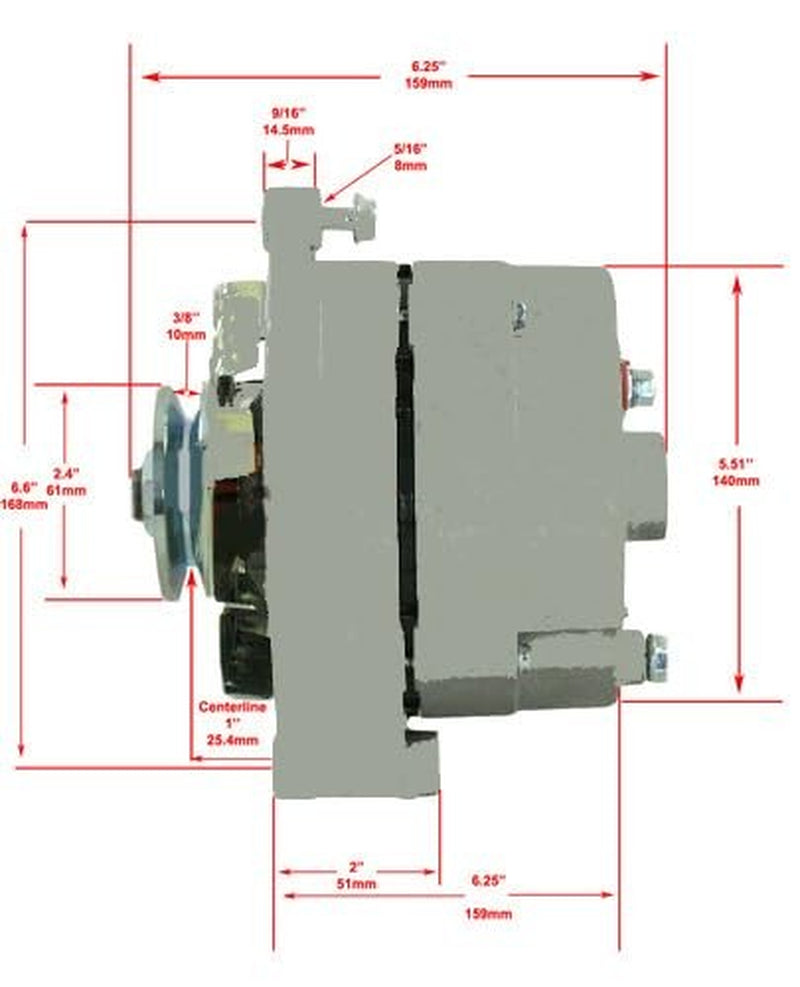 High Output 200 Amp Alternator for Chevy Gm Pontiac Olds Cady Holden Bbc Sbc