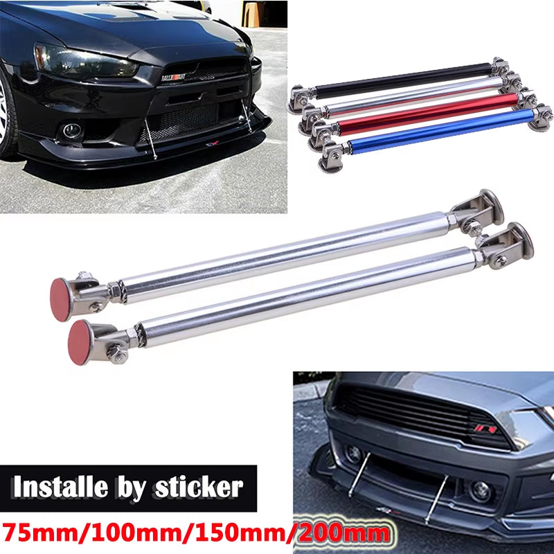 Universal Car Splitter Rods Racing Adjustable Front Bumper Lip Support Tie Bar Kit Saving Drilling Hole 75Mm/100Mm/150Mm/200Mm