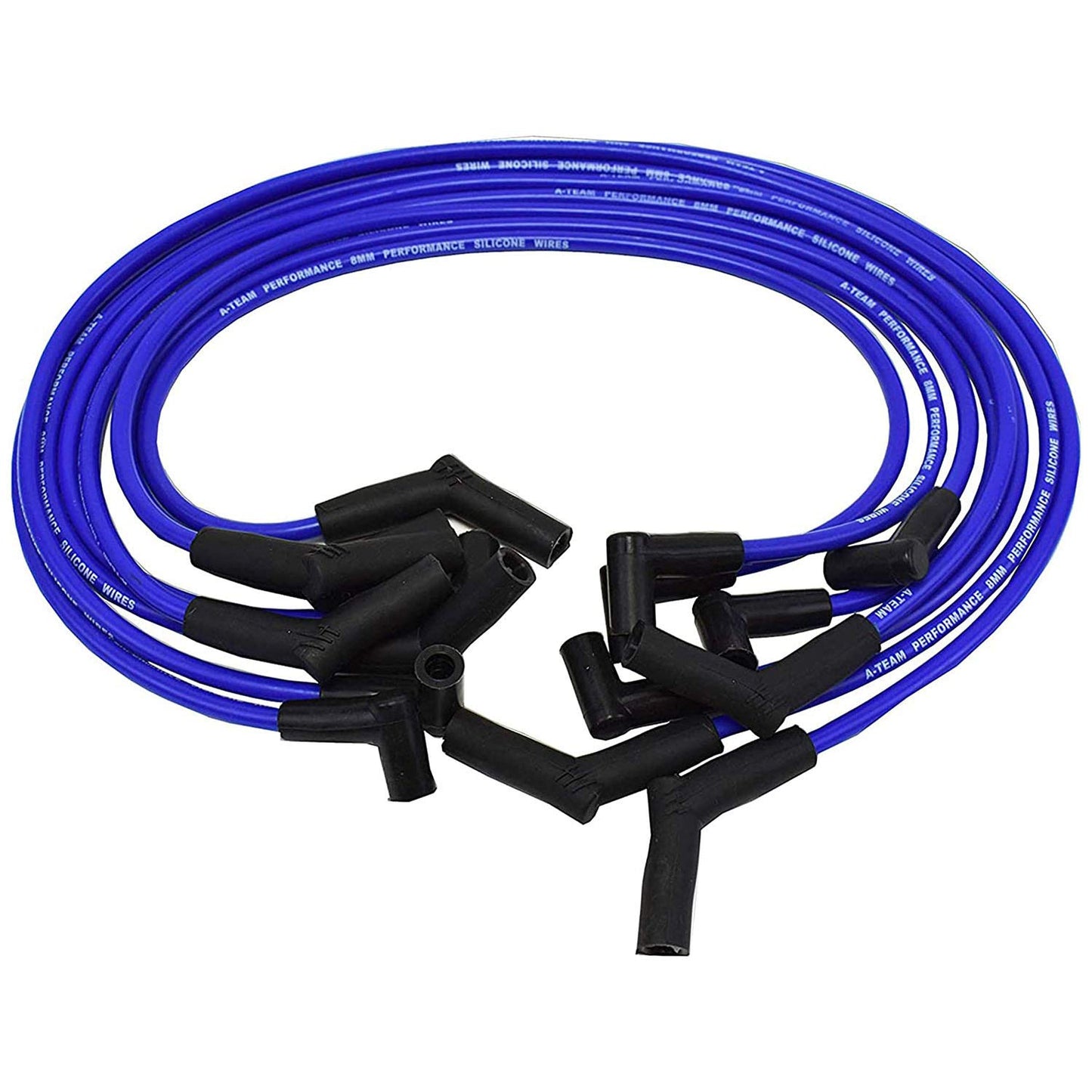 - Silicone Spark Plug Wires Set - Compatible with SBF Small Block Ford Valve Cover Wires 221 255 260 289 302 351W BOSS 302 Fits HEI Distributor Caps Blue 8.0Mm
