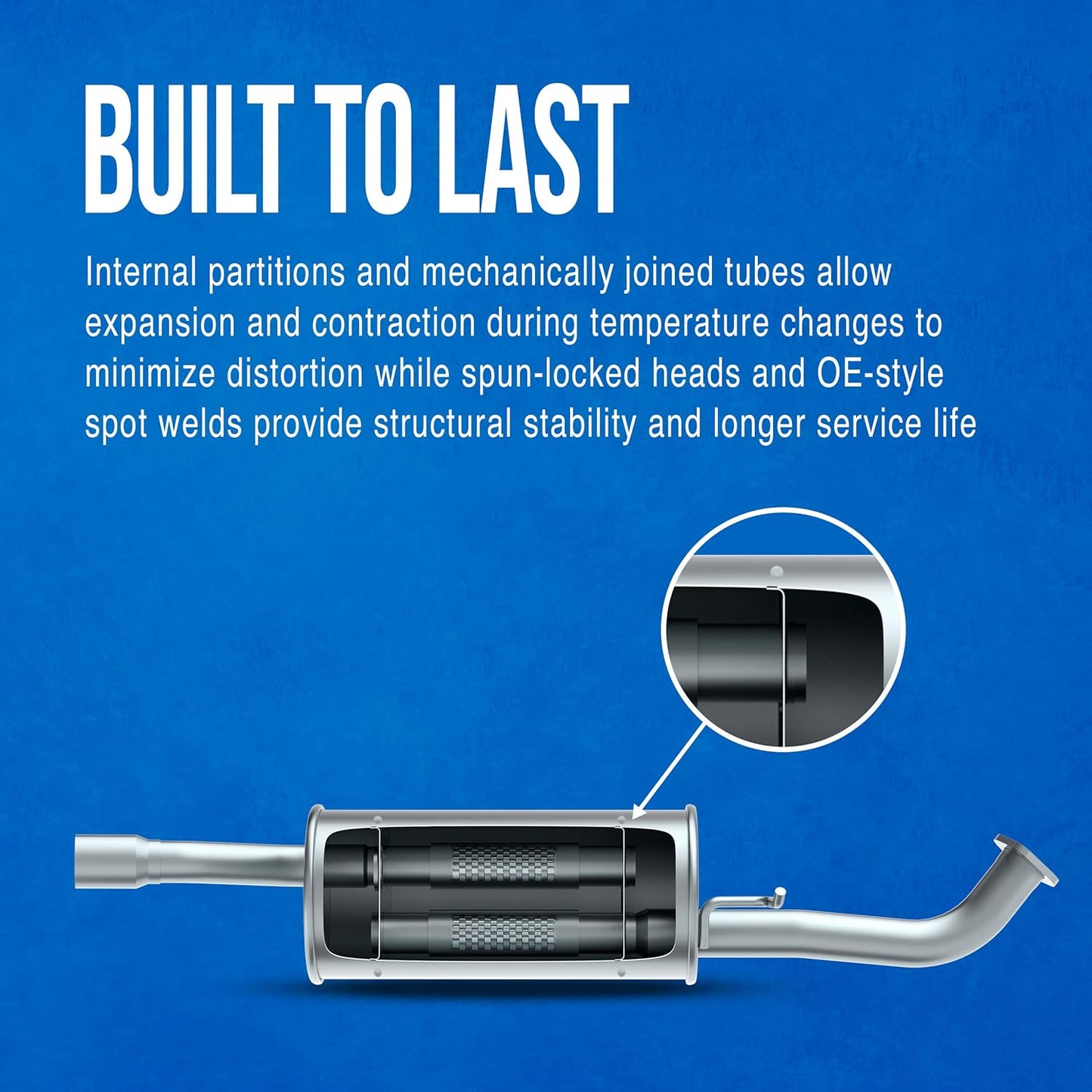 Soundfx Universal 17817 Universal Exhaust Muffler 1.875" Inlet (ID) 1.75" Outlet (ID) for Pontiac Grand Am