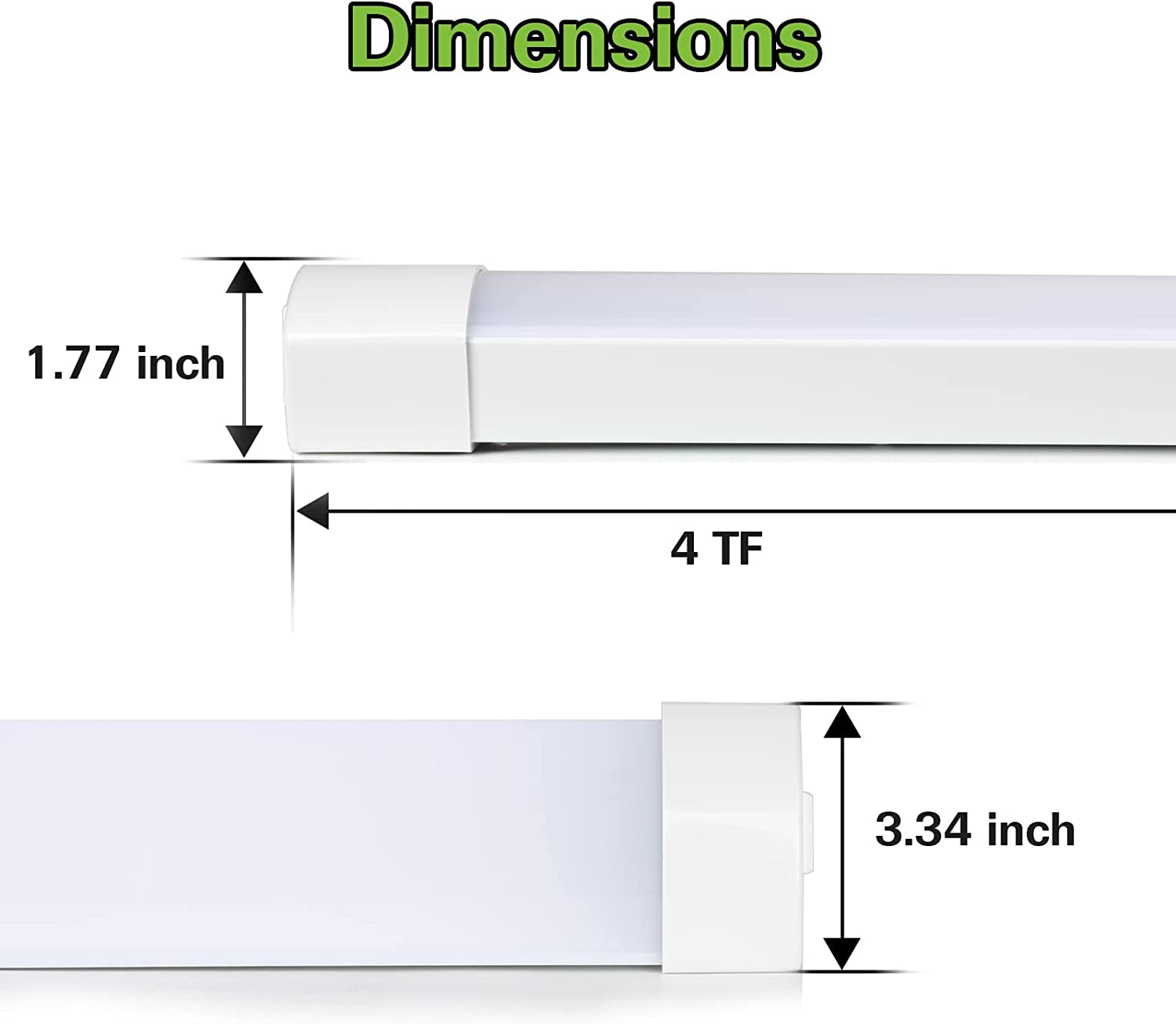 4FT 120W LED Shop Light Linkable, 13000Lm(400W Equivalent), 5000K Utility Shop L