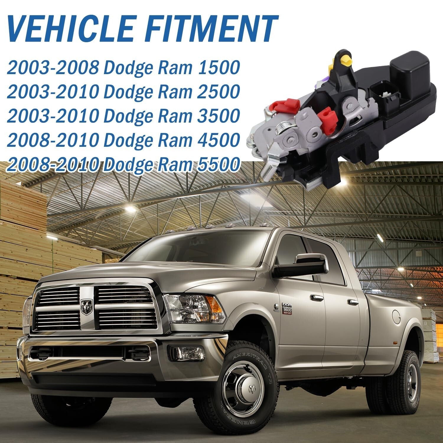 Passenger Side Door Lock Latch Actuator Fit for Dodge Ram 1500 Front Right