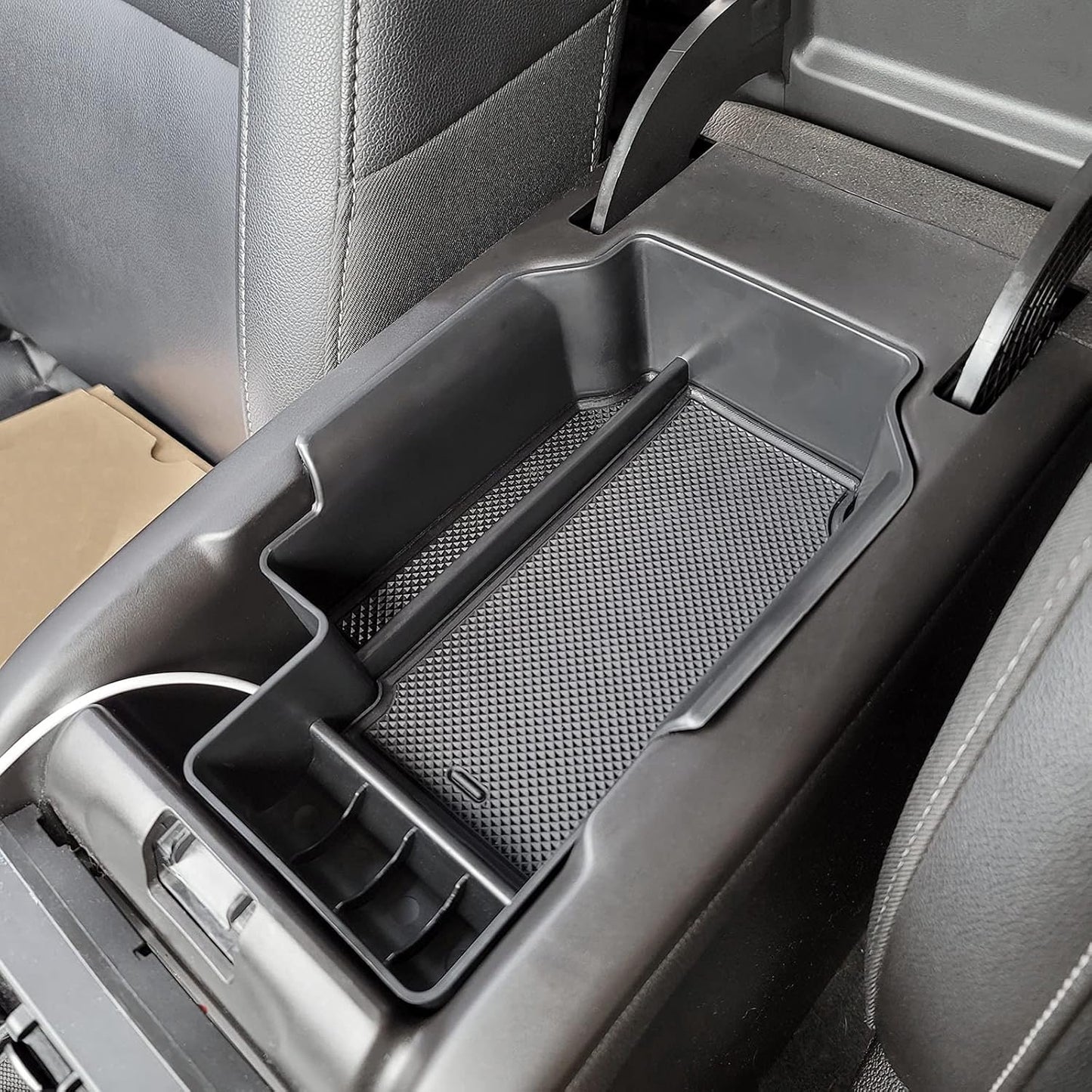 Maximize Your Chevy Colorado/GMC Canyon Storage: Center Console Organizer & Armrest Insert Tray (2015-2022) - Sleek Black Design