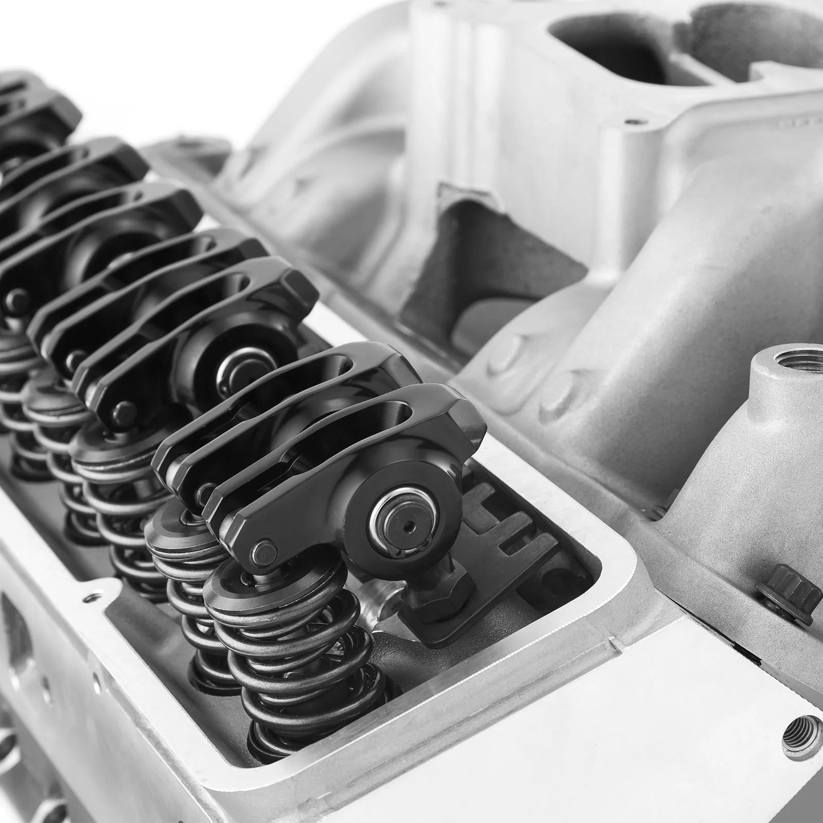1-435-006 Compatible with Chevy SBC 350 Straight Cylinder Head Top End Engine Combo Kit [Hydraulic Roller Tappet]