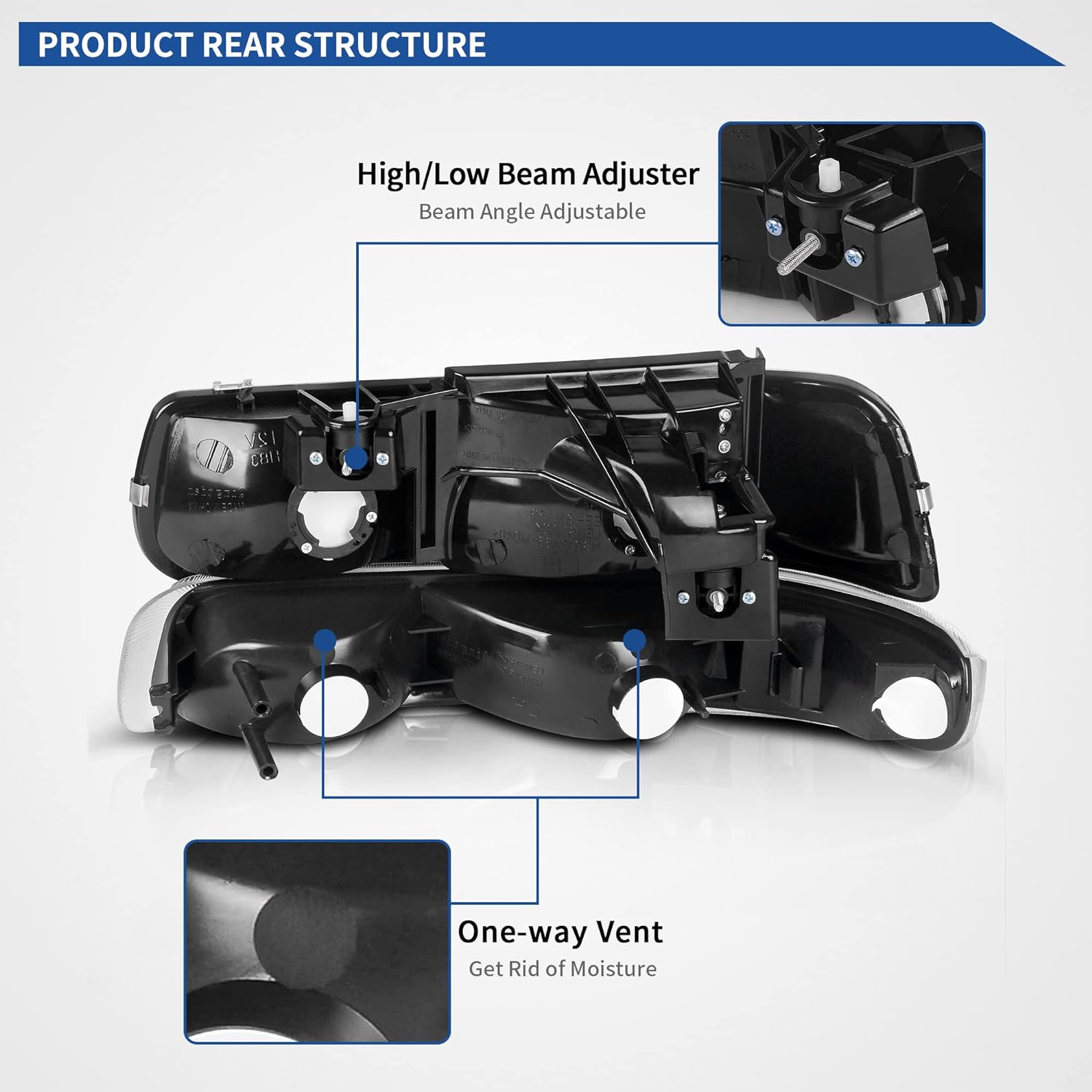 Headlight Assembly for 99-02 Chevy Silverado 1500 2500/01-02 Silverado 1500HD 25